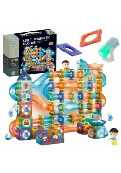 Klocki magnetyczne zjeżdżalnia zamek 252el
