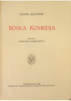 Boska Komedia 1921 r.