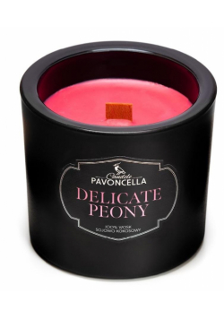 Świeczka sojowa Delicate Peony czarna 170g
