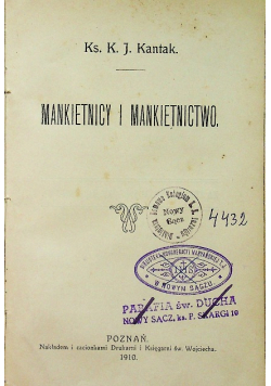 Mankietnicy i Mankietnictwo 1910 r.