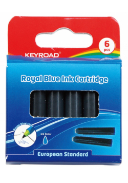 Naboje do piór KEYROAD 6 szt. niebieski