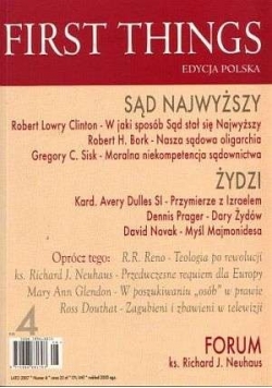 First Things edycja polska - Sąd Nawyższy, Żydzi