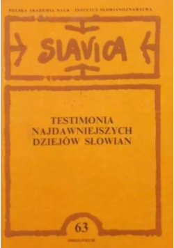 Testimonia najdawniejszych dziejów Słowian