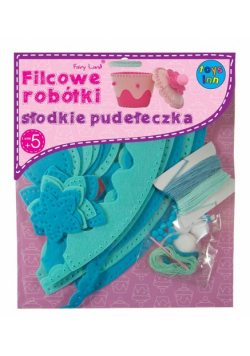 Filcowe robótki Słodkie pudełeczka niebieskie