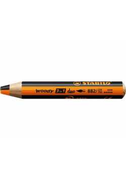 Kredka Woody 3w1 Duo pomarańcz/czarny (5szt)