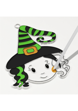 Halloweenowy witrażyk do malowania