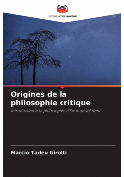 Origines de la philosophie critique