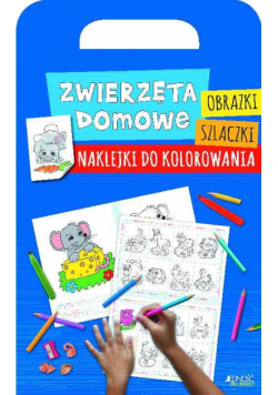 Zwierzęta domowe Obrazki szlaczki naklejki do kolorowania