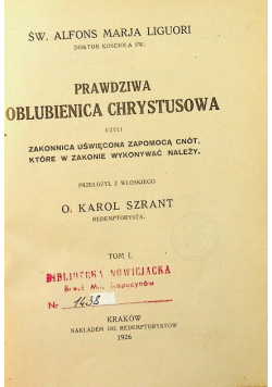 Prawdziwa oblubienica Chrystusowa 1926 r.