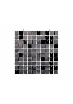Panel cekinowy kwadraty czarny 30x30cm