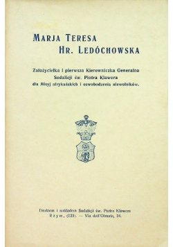 Marja Teresa Hr Ledóchowska 1925 r.