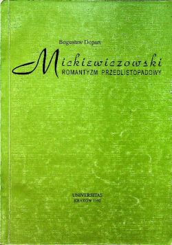 Mickiewiczowski romantyzm przedlistopadowy