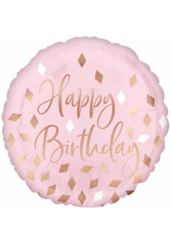 Balon foliowy Blush Birthday standard 43cm