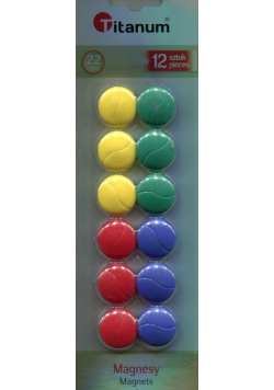 Magnesy do tablic 22 mm 12 sztuk
