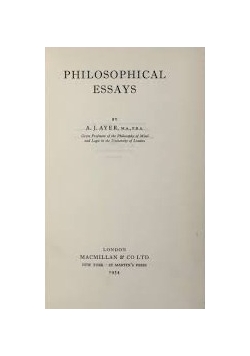 Philosophical essays