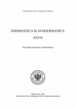 Onomastica Slavogermanica XXVII