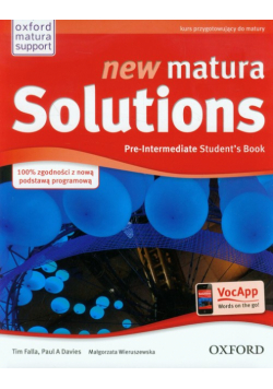 New Matura Solutions Pre-Intermediate Student's Book + Get ready for Matura 2015