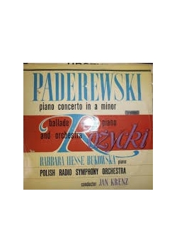 Paderewski piano concerto, płyta winylowa