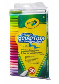 Flamastry zmywalne Crayola Supertips 50 sztuk