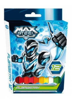 Flamastry Max Steel 12 kolorów