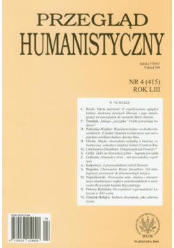 Przegląd humanistyczny 4/2009