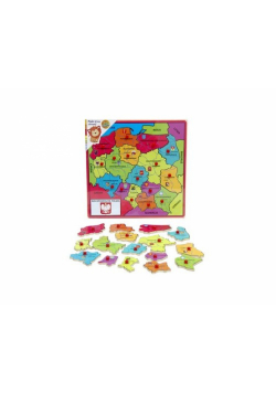 Puzzle drewniane układanka z pinezkami Mapa Polski