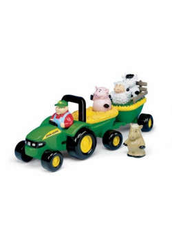 John Deere Dźwiękowy traktor ze zwierzątkami