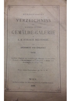 Kurzgefasstes Verzeichniss , 1889 r.