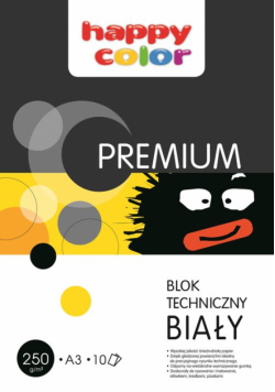 Blok techniczny Premium biały A3 10 arkuszy 10 sztuk