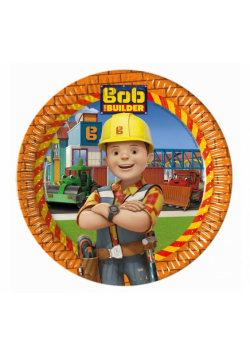 Talerzyki papierowe Bob Budowniczy 23 cm 8 sztuk