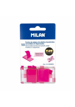 Zakładki indeksujące fluo różowe 50szt MILAN