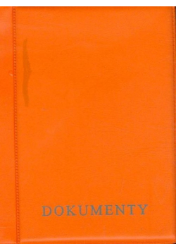 Okładka na dokumenty pomarańczowa
