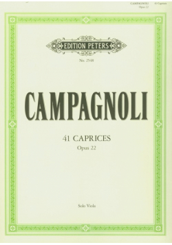 Campagnoli Bartolomeo - 41 Caprices Opus 22