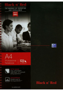 Kołobrulion A4 Black n' Red w linie 140 kartek