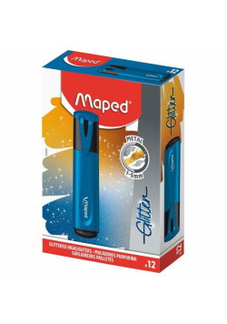Zakreślacz Glitter Metal z brokatem (12szt) MAPED