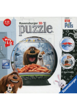 Puzzle 3D Kuliste Sekretne życie zwierzaków domowych 72