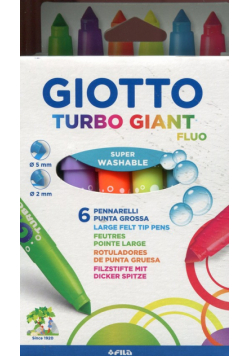 Giotto Flamastry Turbo Giant Fluo 6 sztuk