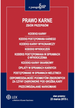 Prawo karne Zbiór przepisów