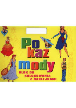 Pokaz mody Blok do kolorowania z naklejkami