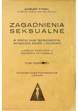 Zagadnienia seksualne Tom I 1926 r.