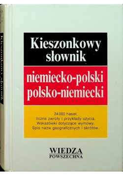 Kieszonkowy słownik niemiecko polski polsko niemiecki