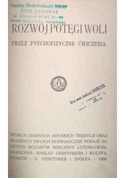 Rozwój potęgi woli 1909 r.