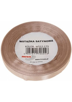 Wstążka satynowa migdałowa 12mm x 32m
