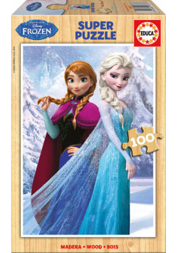 Kraina lodu FROZEN drewniane puzzle dla dzieci 100 elementów