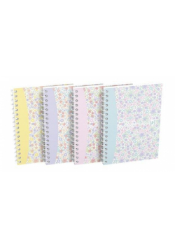 Kołozeszyt A6/50K kratka Floral (10szt) OXFORD