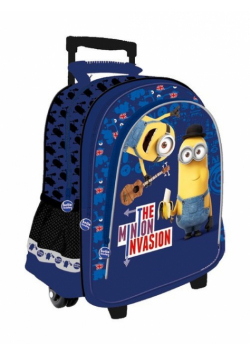 Plecak szkolny na kółkach Minionki niebieski