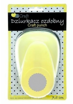 Dziurkacz ozdobny 7,5cm kółko z falbanką