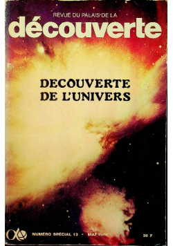Revue du Palais de la Découverte, numéro13 Découverte de l'Univers