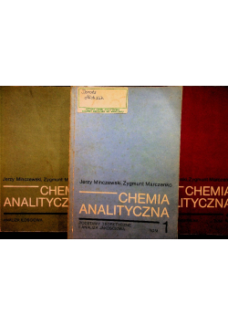 Chemia analityczna Tom I do III