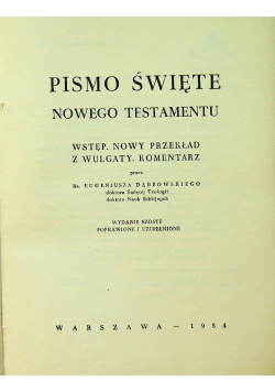 Pismo Święte Nowego Testamentu